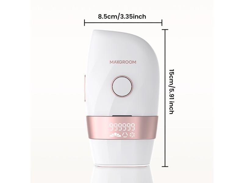 MAXGROOM JD-TM003 IPL epilator for hair removal - white and pink