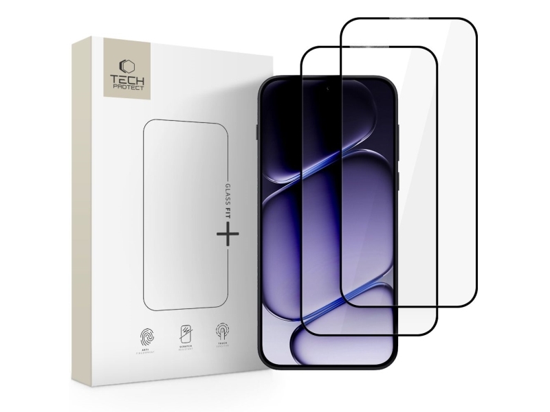 Tech-Protect Glass Fit+ 2-Pack Tempered Glass for OnePlus Nord 6 - Black