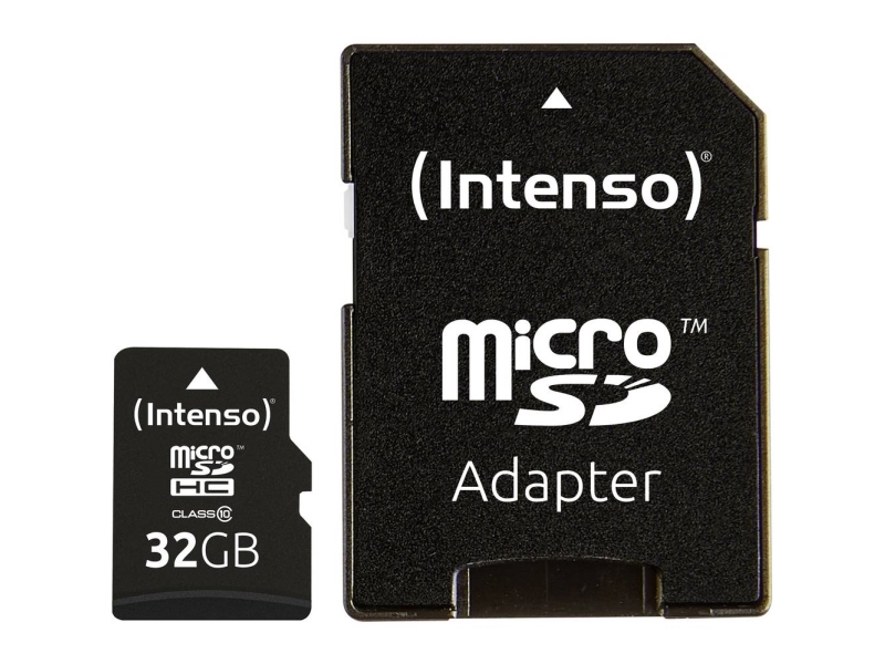 Intenso 32Gb Microsdhc, 32 Gb, Microsdhc, Klasse 10, 25 Mb/S, Stødresistent, Temperaturbestandigt, Vandtæt, Røntgenbestandig, Sort