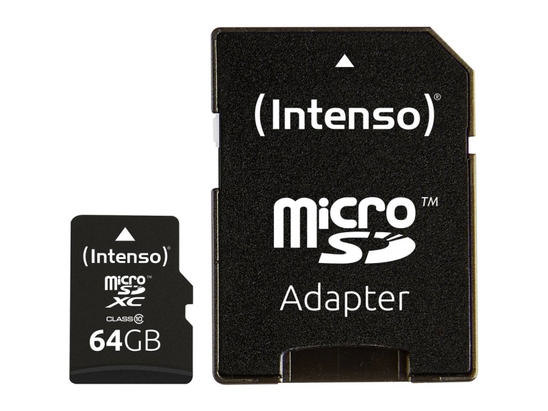 Intenso 64Gb Microsdhc, 64Gb, Microsdxc, Klasse 10, 25 Mb/S, Stoßfest, Temperaturbeständig, Wasserdicht, Röntgenbeständig, Schwarz