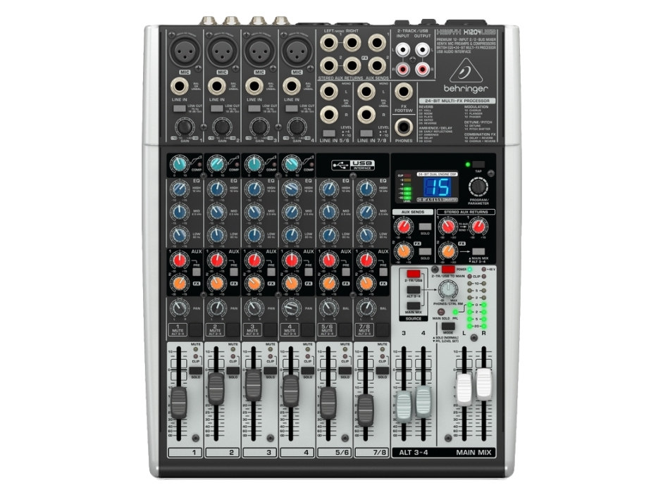 Behringer Xenyx X1204usb, 12 Kanäle, Grau