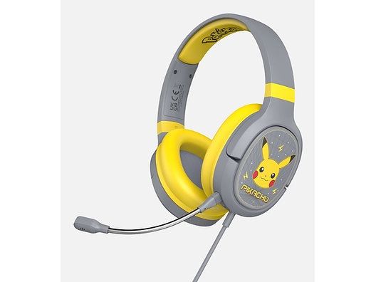 Otl Technologies Pokémon Pk0862, Ledningsført, Spil, 230 G, Headset, Grå, Gul