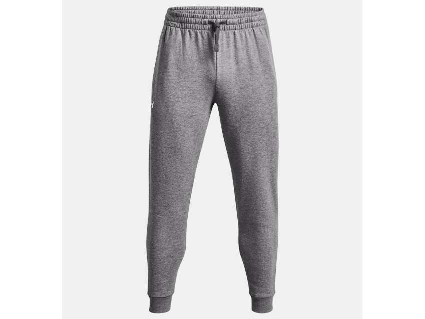 Under Armour UA Rival Fleece, Træningsbukser, Hanstik, Grå, Voksen, Light Heather / White, Monokromatisk