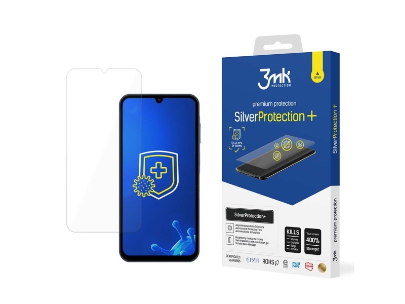 3Mk Silverprotect+ Sam A15 5G Antibakterielle Folie, Nass Montierbar
