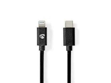 Nedis Ccgp39650bk20, 2 M, Lightning, Usb C, Hanstik, Hanstik, Sort