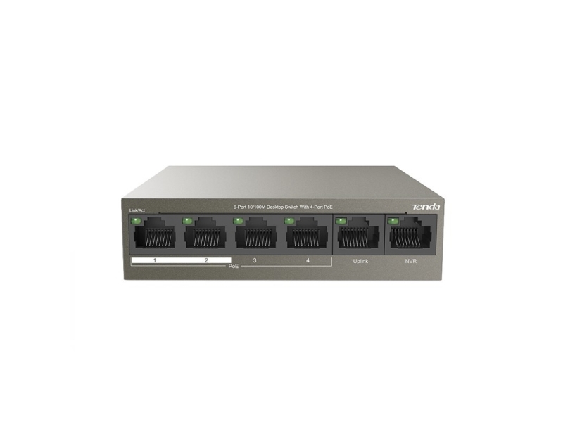 Tenda Tef1106p-4-63W, 10,100 Mbit/S, 10/100, Ieee 802.3, Ieee 802.3Af, Ieee 802.3At, Ieee 802.3U, Ieee 802.3X, Cat5, Cat5e, Schwarz, Link, Leistung
