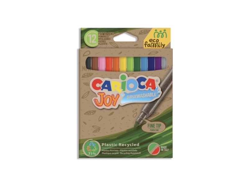 Carioca Joy Eco, 12 Farver, Flerfarvet, 2,8 Mm, 12 Stk