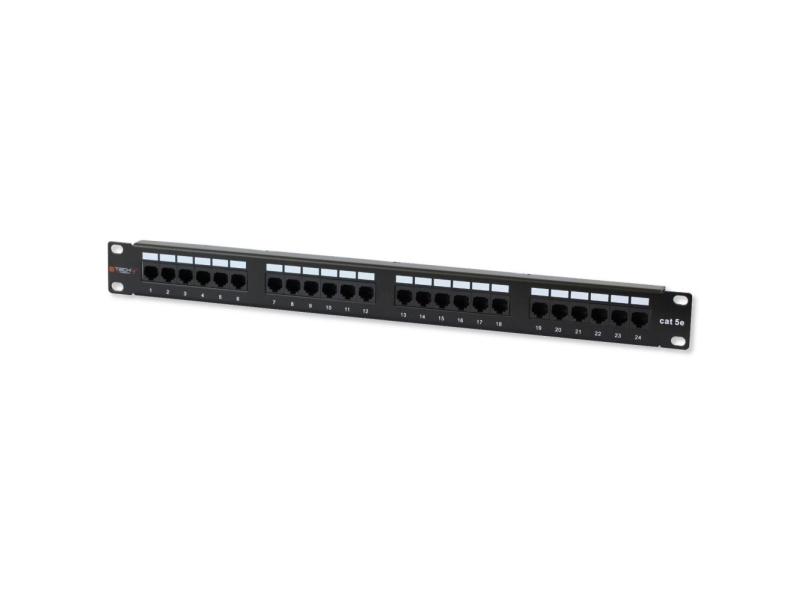 Techly 24 X Rj45 Cat.5E, Ieee 802.3, Ieee 802.3Ab, Ieee 802.3U, 10/100/1000Base-T(X), Schnelles Ethernet, Gigabit Ethernet, 1000 Mbit/S, Rj-45, Gold