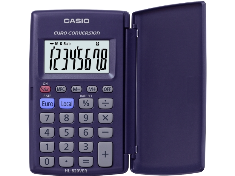 Casio Hl-820Ver - Lommeregner - 8 Cifre - Batteri