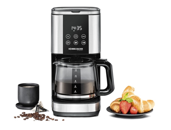 Rommelsbacher Fkm 1000, Filter Kaffemaskine, 1,5 L, Malet Kaffe, 1000 W, Sort, Rustfrit Stål