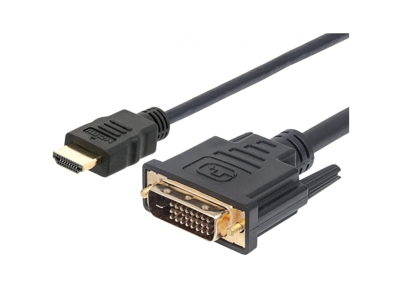 Techly 3.0M Hdmi - Dvi-D M/M, 3 M, Hdmi, Dvi-D, Männlich, Männlich, Gold