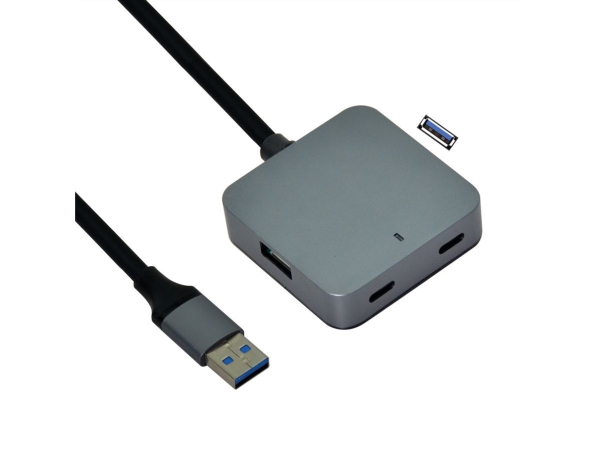 Triton Value Usb-Hub Usb 3.2 Gen 1, 4 Anschlüsse (2X Usb-A + 2X Usb-C), Mit Verlängerungskabel, 5 M