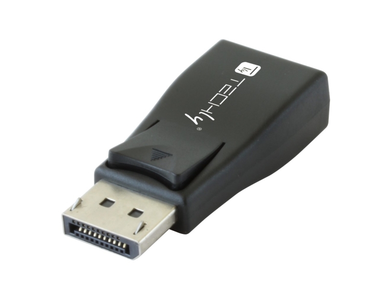 Techly Iadap Dsp-230T, Displayport, Vga, Schwarz