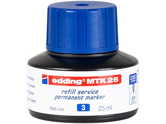 Edding Mtk 25, Blau, 25 Ml, Edding 21, 22, No.1, 400, 3000, 3300, 1 Stück(E)