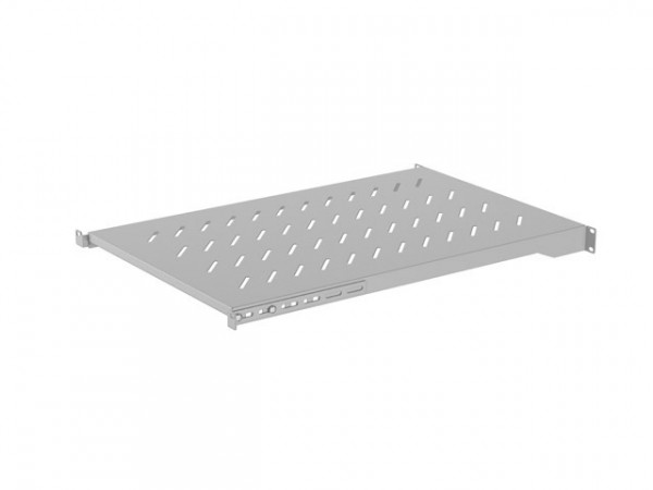 Lanberg Hylde Til 19'' Kabinet 1000 Mm Grå (1U/483X700 Mm, Bæreevne Op Til 25 Kg, 4-Punkts Montering)