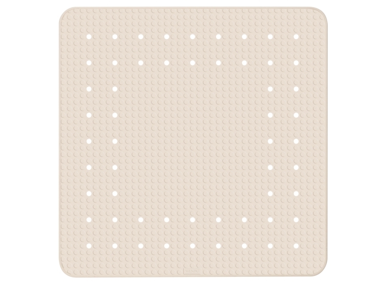 Wenko Duscheinlage Mirasol Beige, Rutschfeste Duschmatte, Erwachsene, Beige, Gummi, 540 Mm, 540 Mm