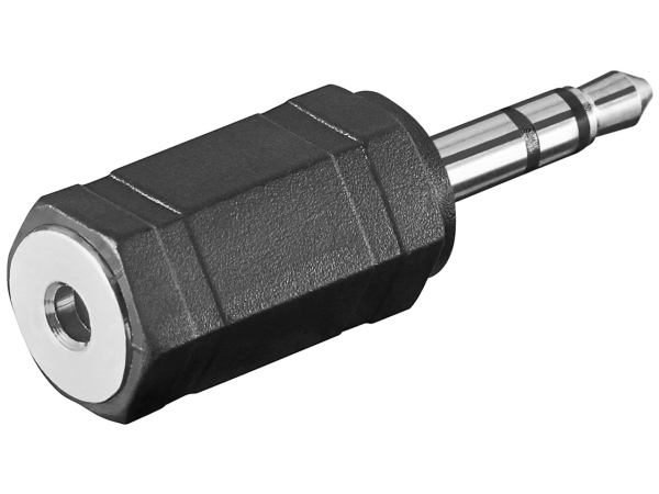 Goobay 11898, 3.5 mm, 2.5 mm, Sort