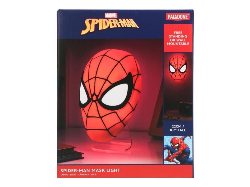 Paladone Spiderman Mask Light, Rot, Weiß, Erwachsener & Kind, Unisex, Spiderman, Aaa, 222,3 Mm