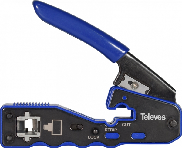 Televes 209802 krimptang til RJ45-stik med automatisk afkortning