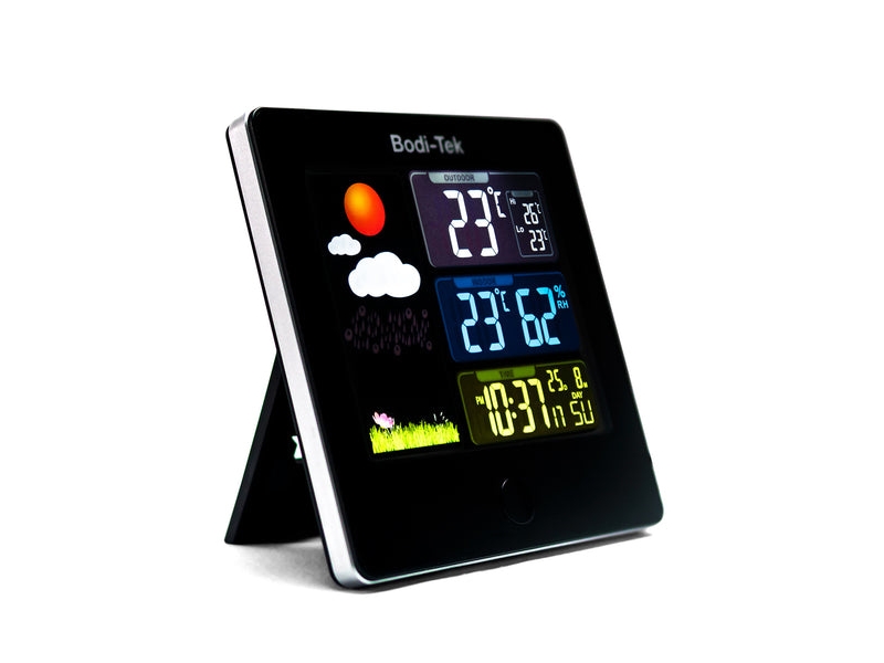 Bodi-Tek BT-HGWS, Sort, Indendørs termometer, Udendørs termometer, Termometer, 0 - 50 °C, 32 - 122 °F, -19,9 - 59,9 °C