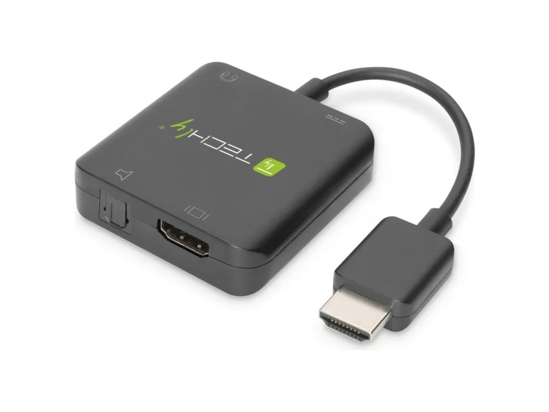 Techly Idata Hdmi-Vga8, Stecker, Buchse, 2160P, 300 Mhz, Schwarz, 0 - 70 °C