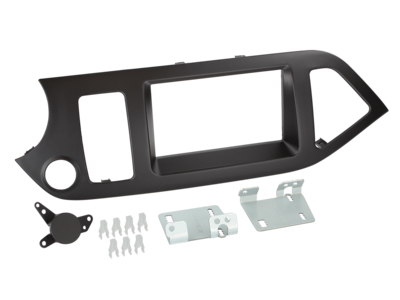 2-Din Kit Kia Picanto 5/2011-> Sort