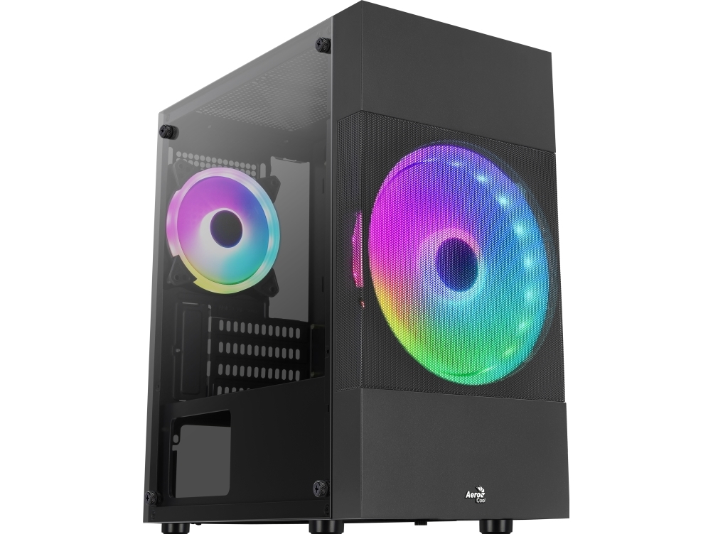 Aerocool Atomic Lite, Mini Tower, Pc, Schwarz, Micro Atx, Mini-Itx, Abs, Spcc, Stahl, 15,8 Cm