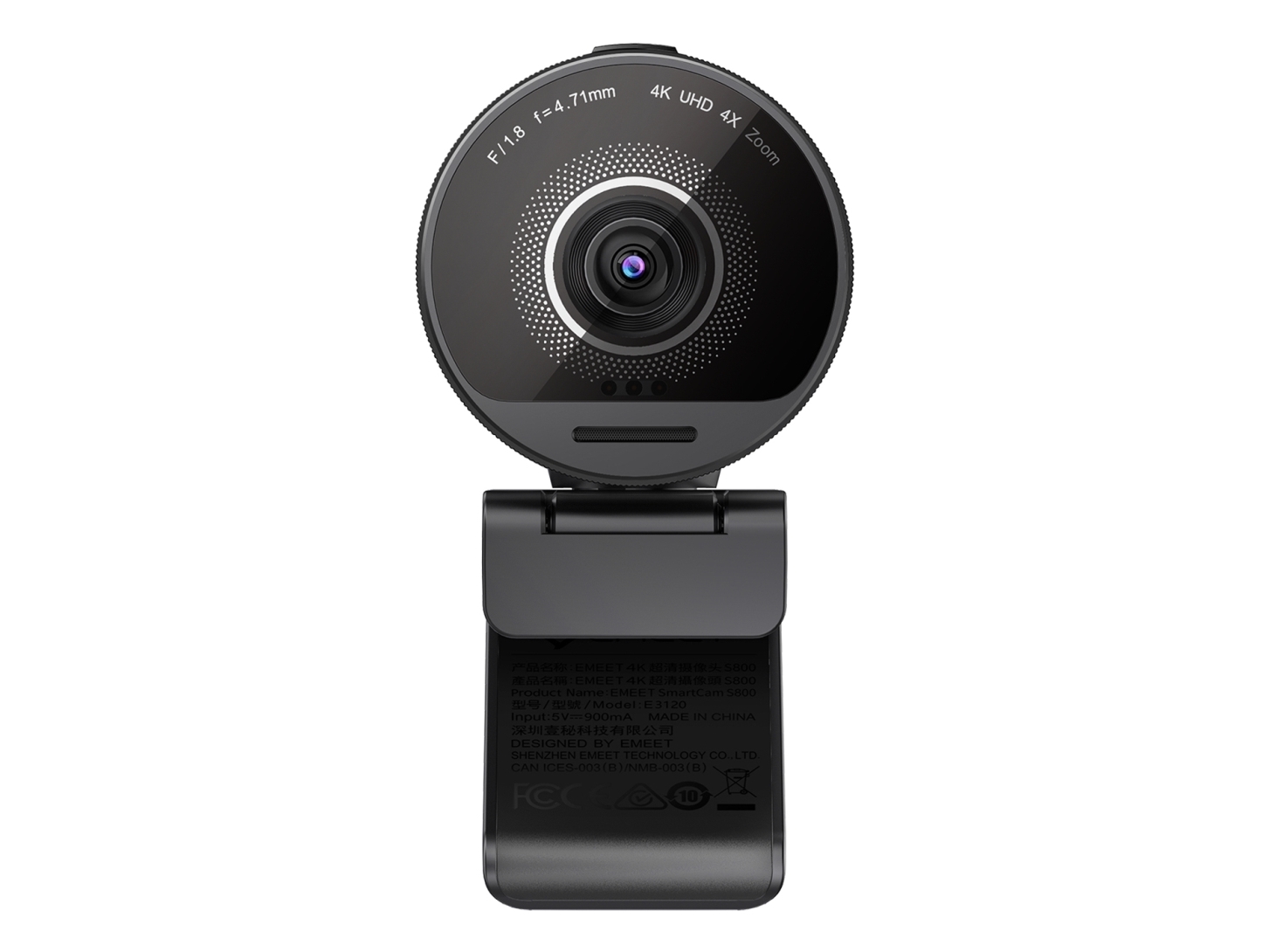 eMeet S800, 8 MP, 3840 x 2160 pixel, 4K Ultra HD, 60 fps, 3840x2160@30fps, 2560x1440@30fps, 1920x1080@60fps, YUY2