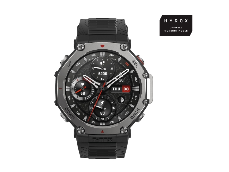 Amazfit T-Rex 3 smartklocka 1,5 AMOLED GPS Wi-Fi, svart