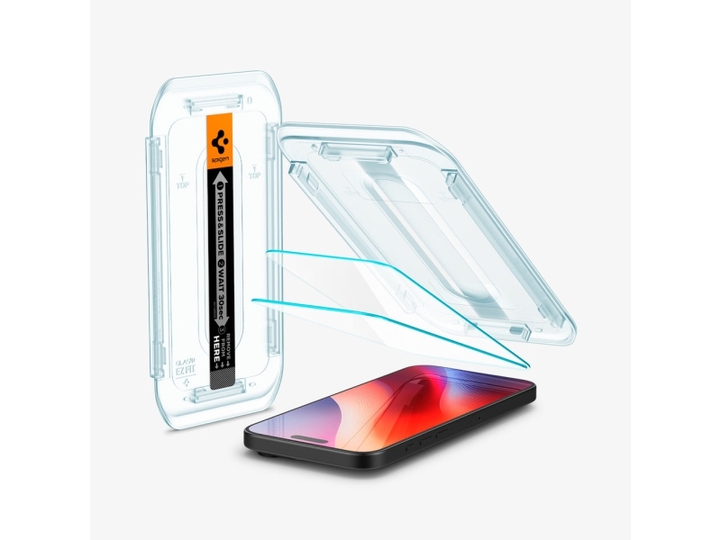 Spigen Glas.Tr Ez Fit, Apple, Iphone 16 Pro Max, Transparent, 2 Stk
