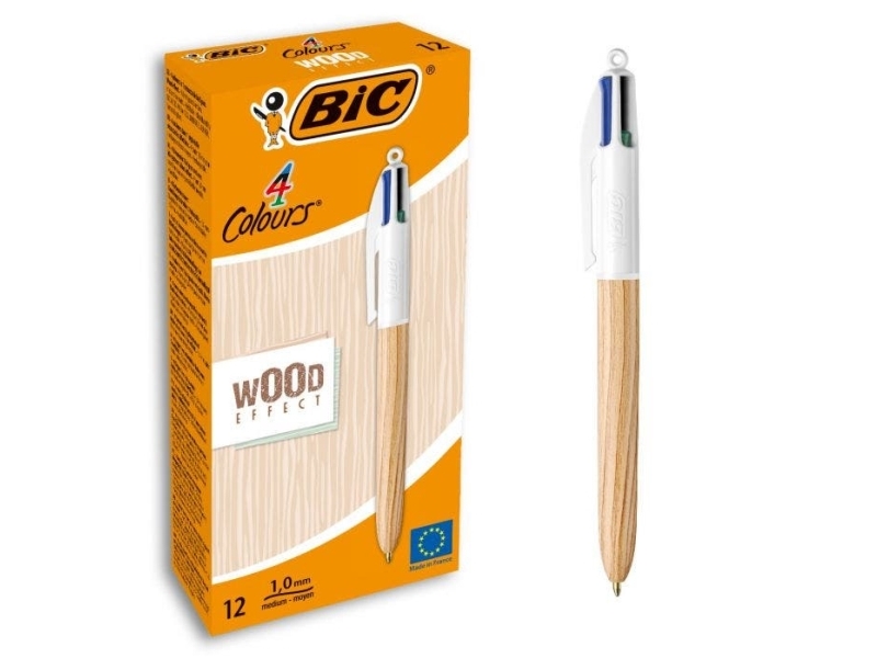 Bic 508964, Clip, Multifunktions-Kugelschreiber, Nachfüllbar, Schwarz, Blau, Grün, Rot, Medium
