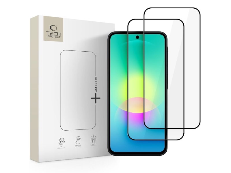 Tech-Protect Glass Fit+ 2-Pack Tempered Glass For Samsung Galaxy A27 5G - Black