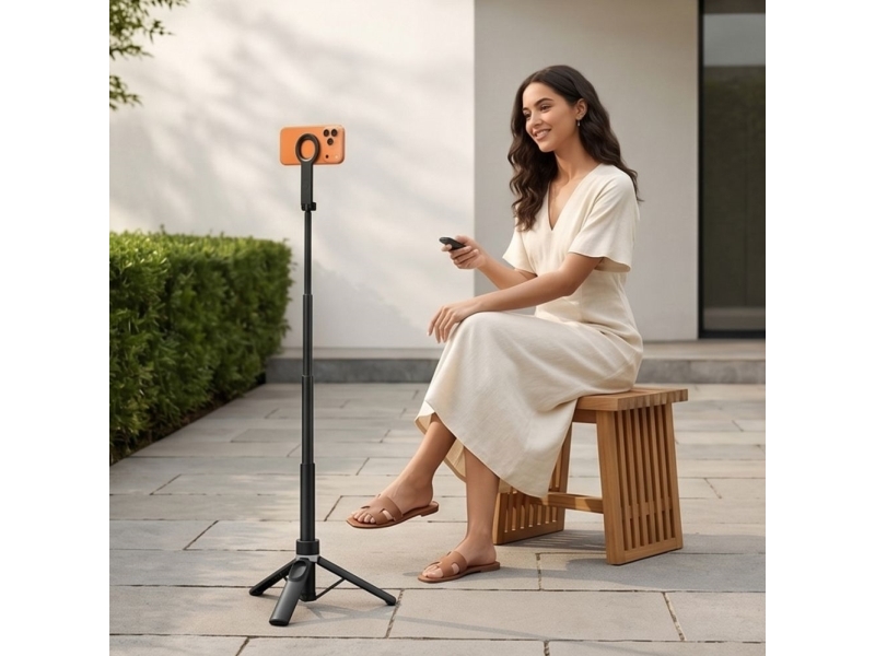 Selfie-Stick 4Kom.Pl Tech-Protect L11s Magsafe Bluetooth Stativ Sort