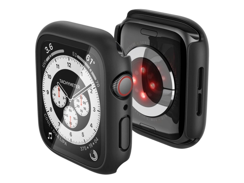 Spigen Thin Fit 360, Hülle, Smartwatch, Schwarz, Apple, Apple Watch (44Mm), Polycarbonat (Pc)
