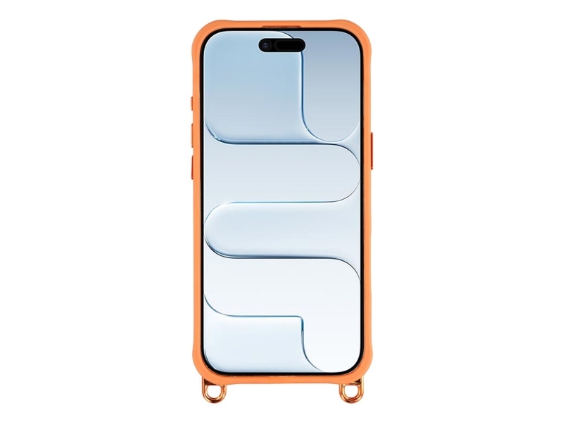 Iphone 17 Case With Adjustable Crossbody Lanyard And Magsafe Compatible Camera Frame As A Stand - Orange