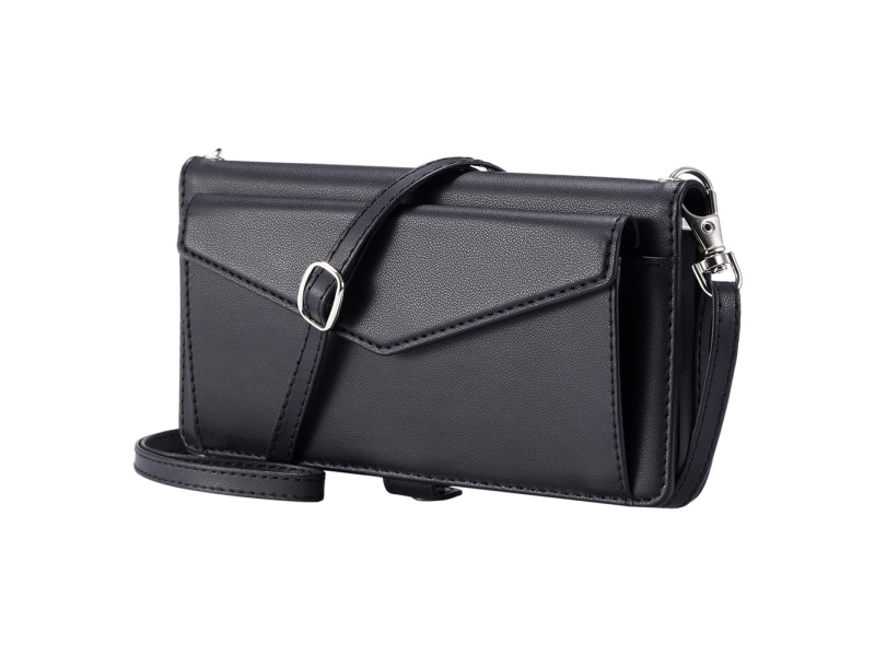 Samsung Galaxy A56 5G Leather Wallet Case With Stand Function And Straps - Black