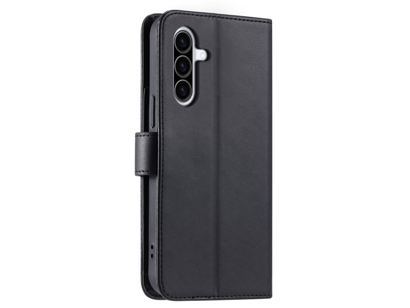 Samsung Galaxy A37 5G Leather Wallet Case With Stand And Shoulder Strap - Black