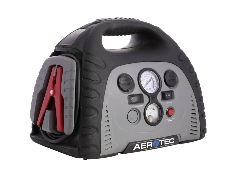 Aerotec Hurtigstartsystem AEROmobile 69010001 Startstrøm (12 V): 400 A 12 V-udgang 2x, USB-stikdåse 2x , Arbejdslys, Kompressor