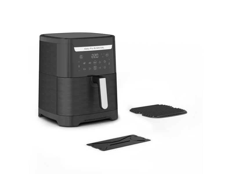 Tefal Easy Fry & Grill EY8018, Varmluftsteger, 6,5 L, 1,5 kg, 8 person(er), Sort, Berøring