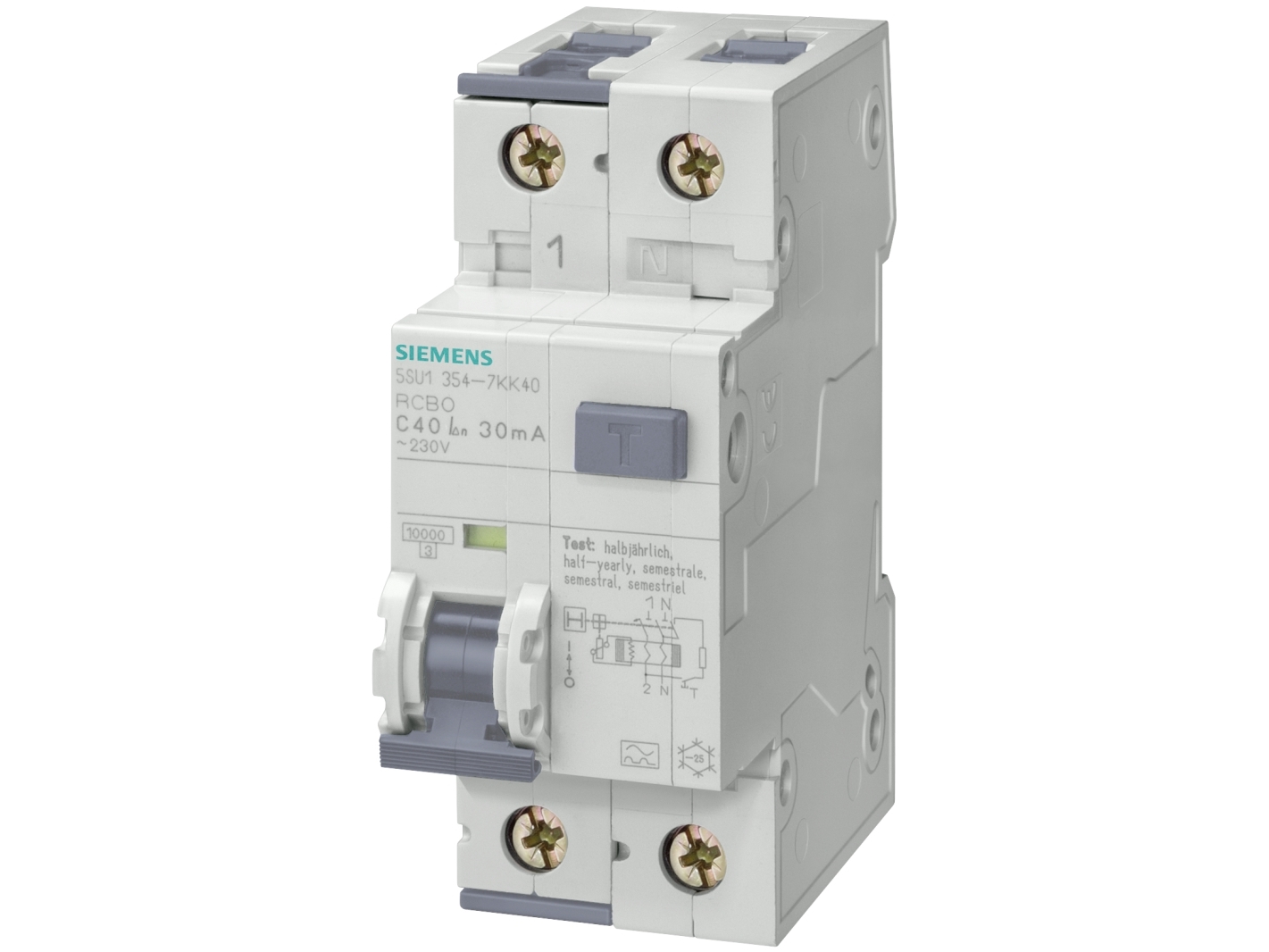 Kombiafbryder Automat/HPFI 30MA C 13A 1P+N 10kA 5SU1354-7KK13