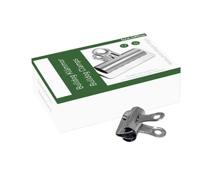 Papirklemme Bulldog 32 mm st�l �sk/12 stk65x35x100mm 0.113kg (12stk) - (12stk)