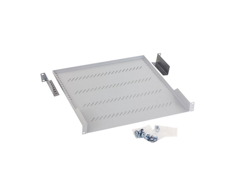 Triton Shelf With Perforation 1U 750Mm, Cremefarvet, Grå, 40 Kg, 1U, 750 Mm