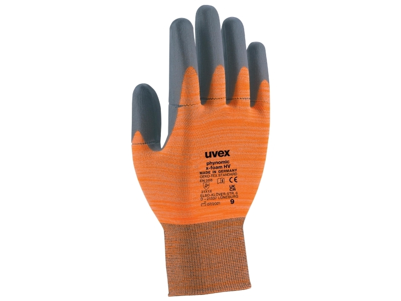 Uvex 6005410, Grå, Orange, Voksen, Voksen, Unisex, 1 stk, Elastin, Polyamid