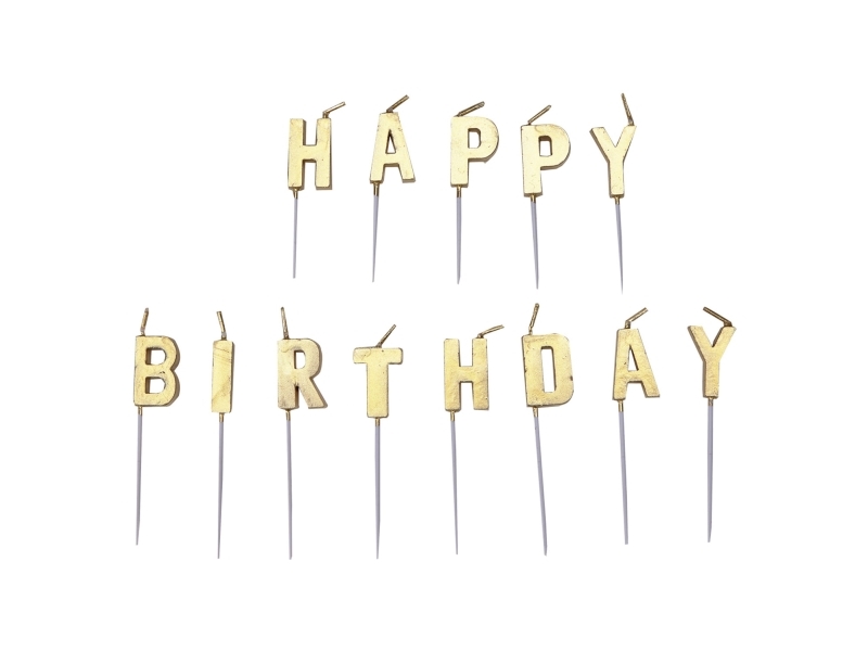 Amscan Lys På Plukkere Happy Birthday Guld - 1 Sæt Universal