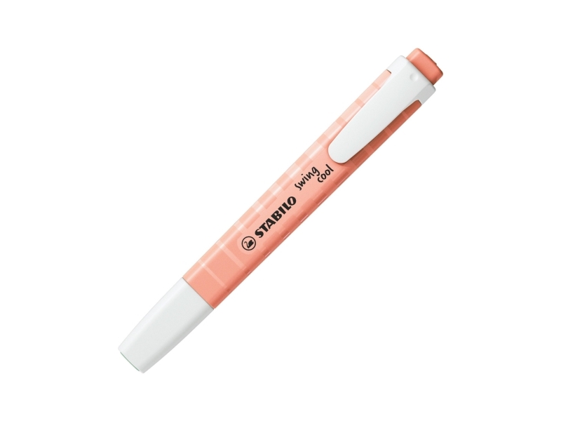 Stabilo Swing Cool Pastel, 1 Stk, Fersken, Mejselspids, Fersken, Hvid, Rund, 1 Mm