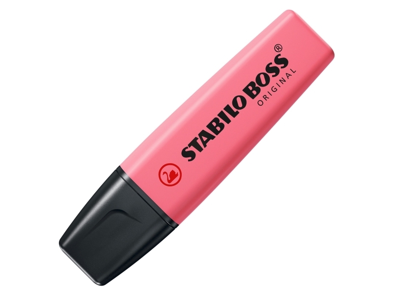 Stabilo Boss Original Pastel, 1 Stück(E), Pink, Meißel, Schwarz, Pink, Kunststoff, Rechteck