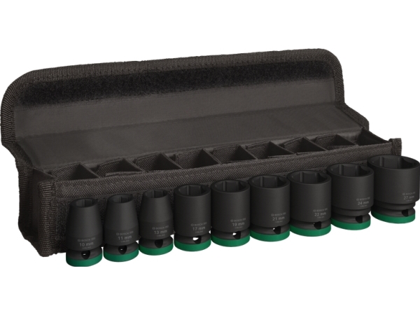 Bosch 2 608 003 038, Steckschlüssel-Satz, 1/2", Metrisch, 9 Kopf/Köpfe, 10,11,13,17,19,21,22,24,27 Mm, Box