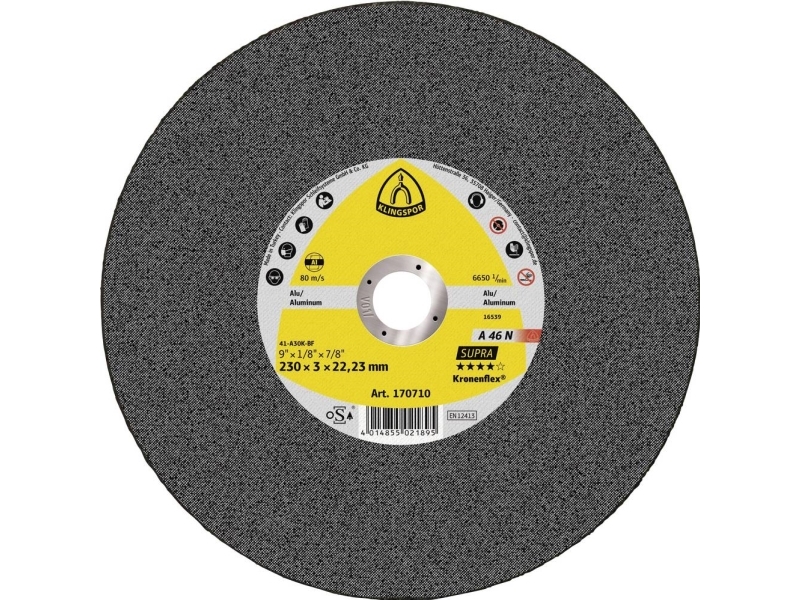 Klingspor A 46 N 170709 Skæreskive lige 180 mm 22.23 mm 25 stk