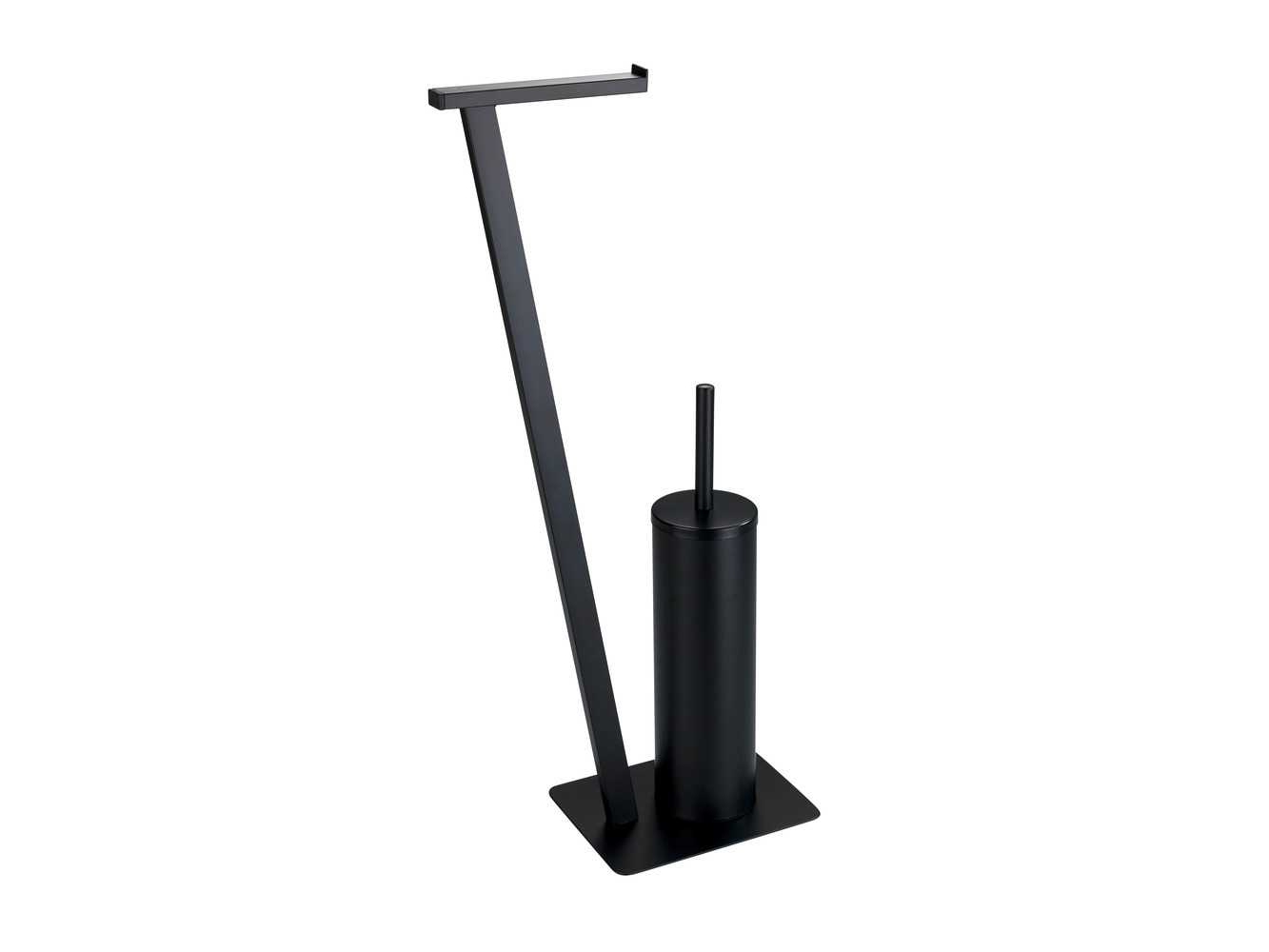 WENKO 24395100, Toiletbørste & holder, Sort, Rustfrit stål, Rustfrit stål, 150 mm, 300 mm