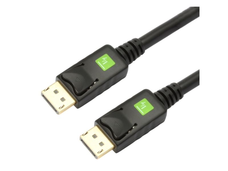 Techly - Displayport Kabel - Displayport (Han) Til Displayport (Han) - 5 M - Sort